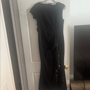 Elegant Asymmetrical Black Dress